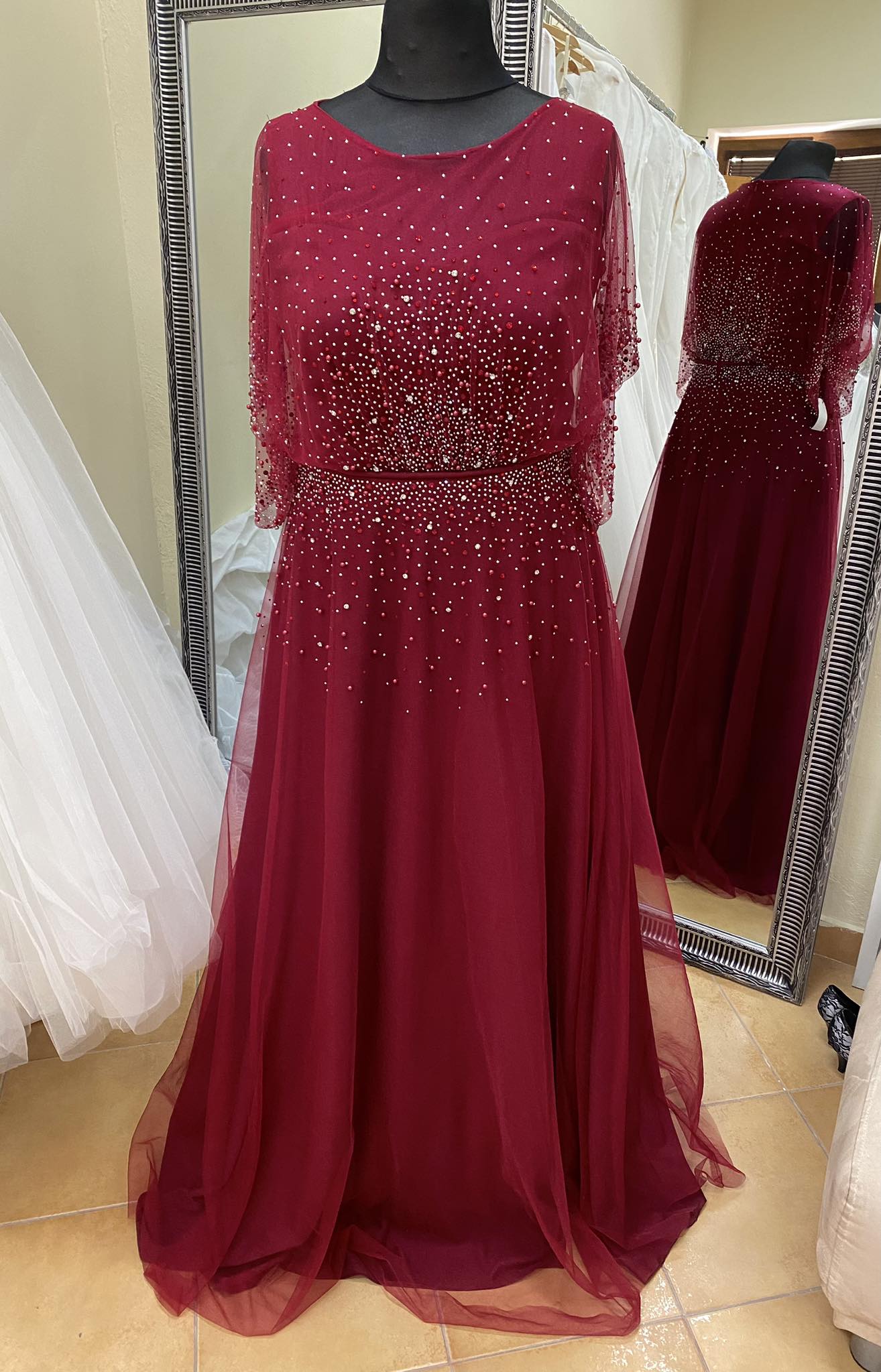 Bordové šaty veľ. 44/46